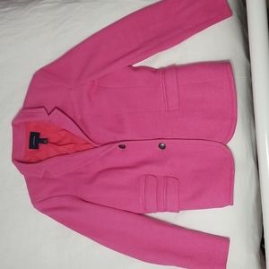 Lands' End size 14 bright pink wool blazer